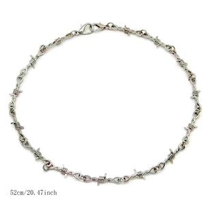 Barbed wire, necklace, unisex, punk, goth, emo, grunge, retro